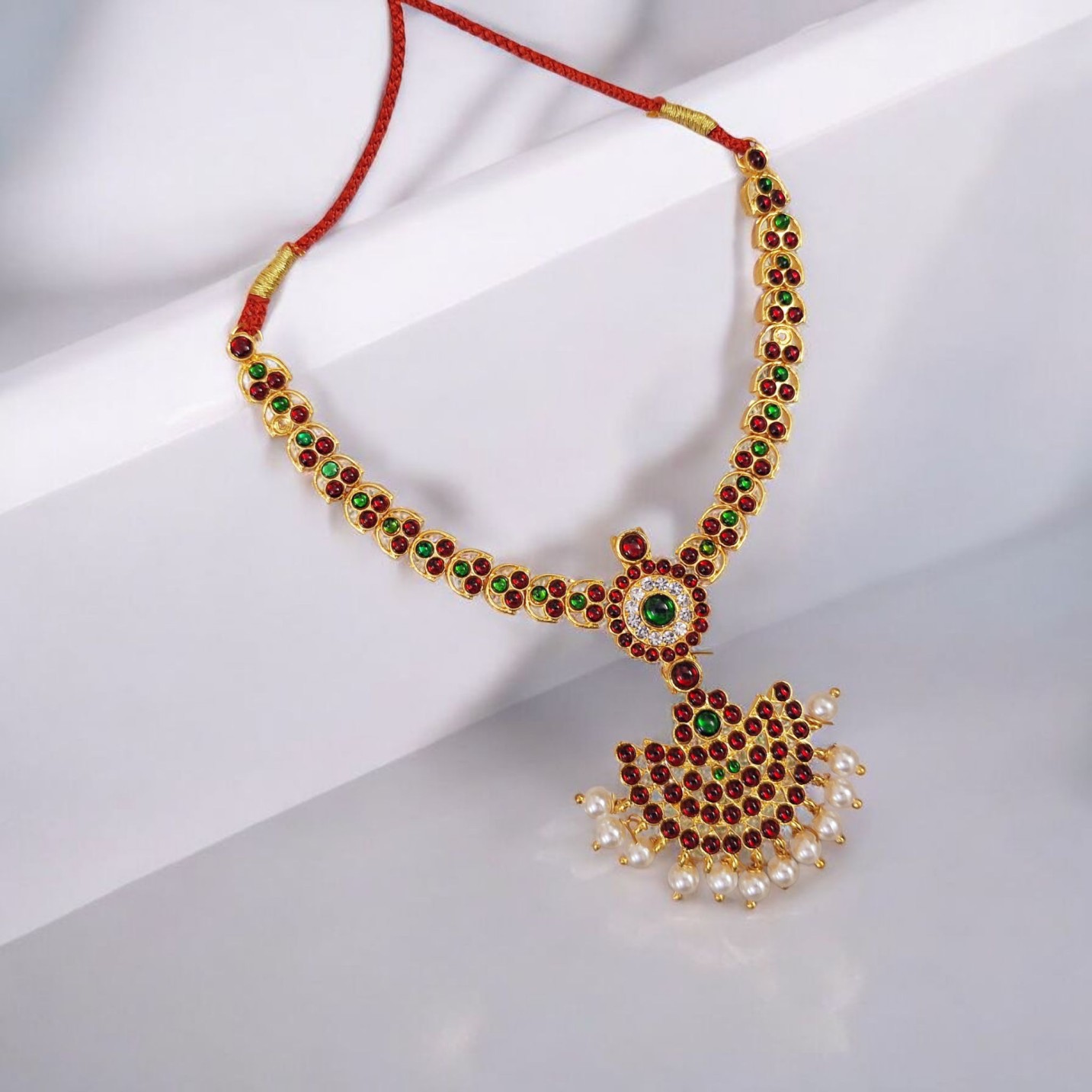 Bharatanatyam Kuchipudi Short Classical Necklace Jewellery Set