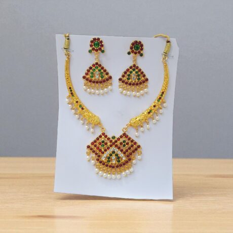 Bharatanatyam Kuchipudi Short Classical Necklace Jewellery Set