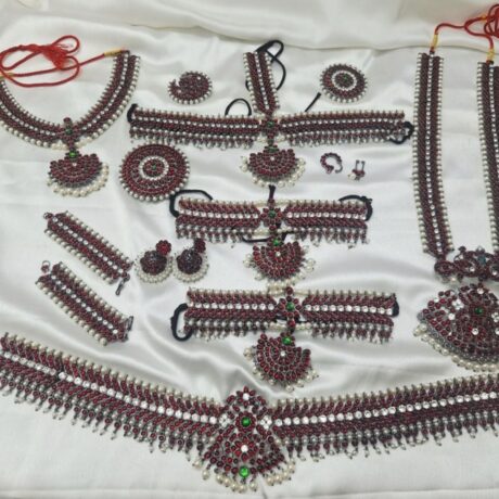 Bharatanatyam Kuchipudi Classical Dance Black Metal Full Set