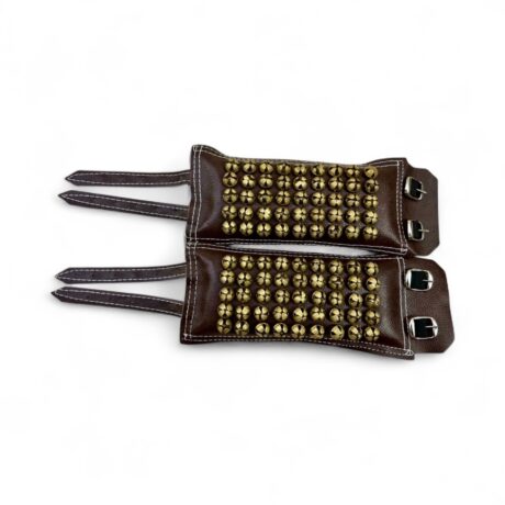 Bharatanatyam Kuchipudi Ghungroo Salangai Gejje Brown Leather 5 Line