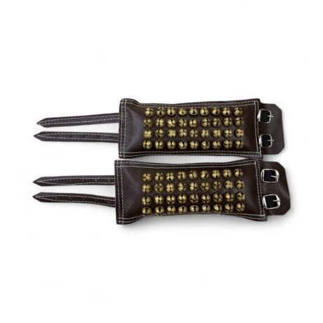 Bharatanatyam Kuchipudi Ghungroo Salangai Gejje Brown Leather 4 Line