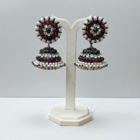 Bharatanatyam Kuchipudi Dance Earrings Black Metal Jhumki Jhumka