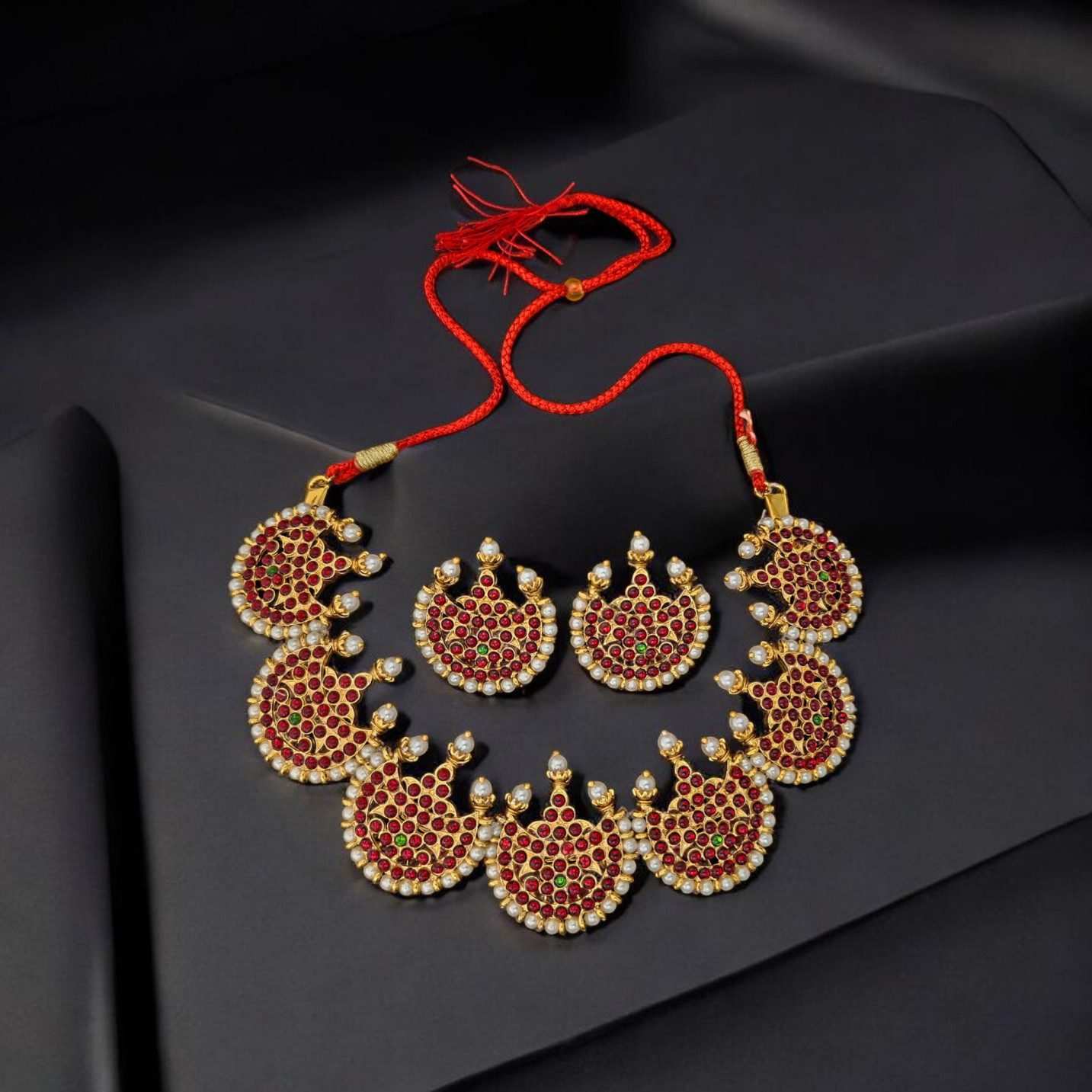 Bharatanatyam Kuchipudi Short Classical Necklace Jewellery Set
