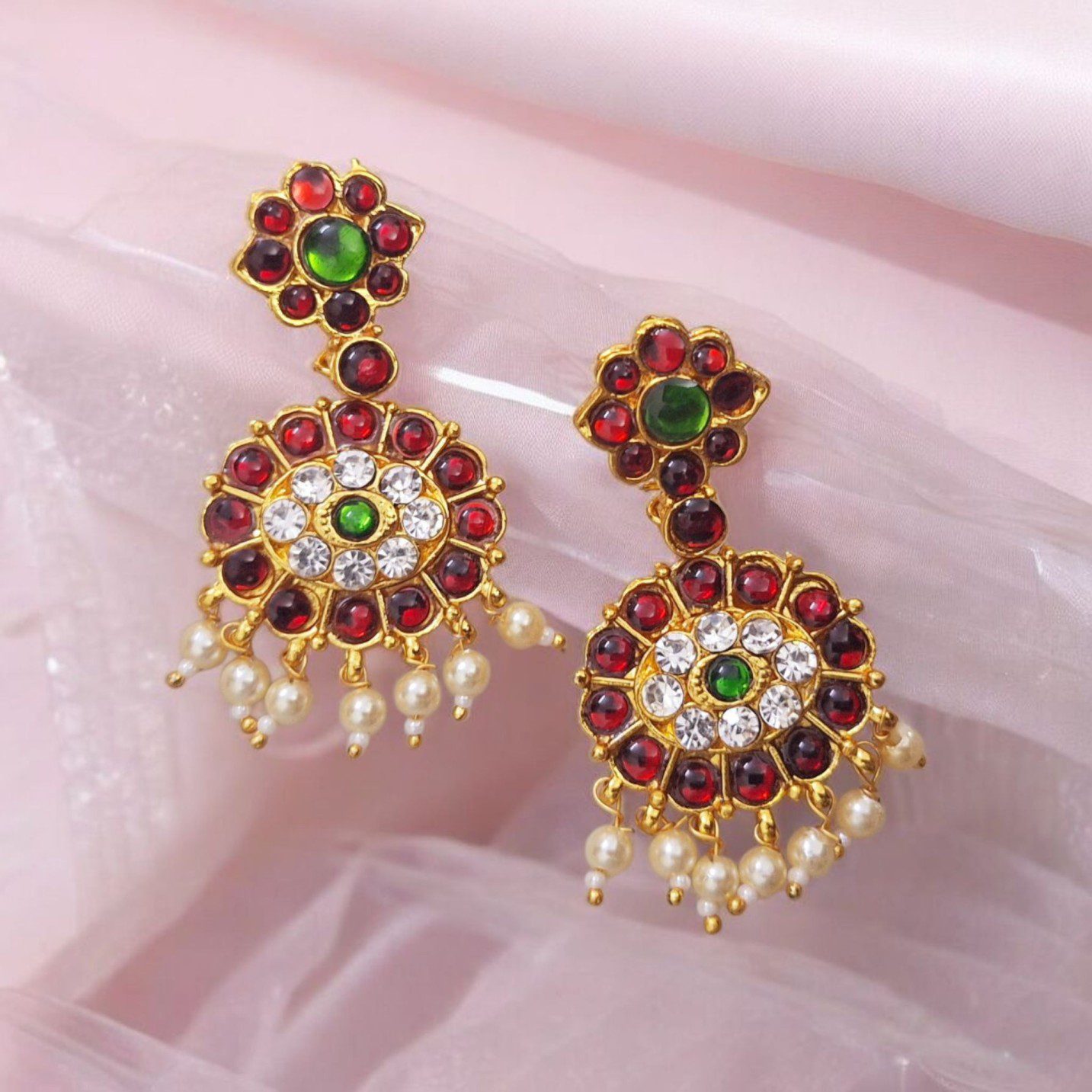 Bharatanatyam Kuchipudi Dance Earrings Big Jhumki Jhumka