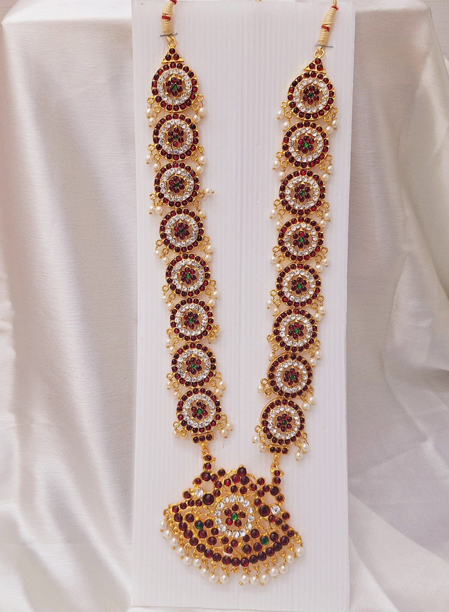 Bharatanatyam Kuchipudi Classical Dance Long Haram Haar Kemp Set