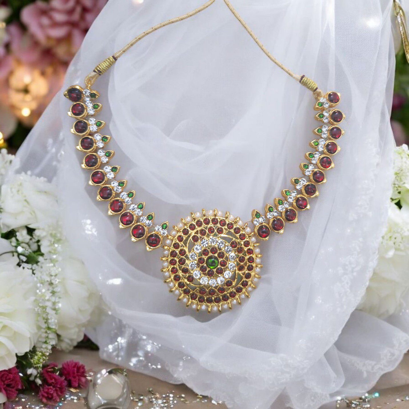 Bharatanatyam Kuchipudi Short Classical Necklace Jewellery Set