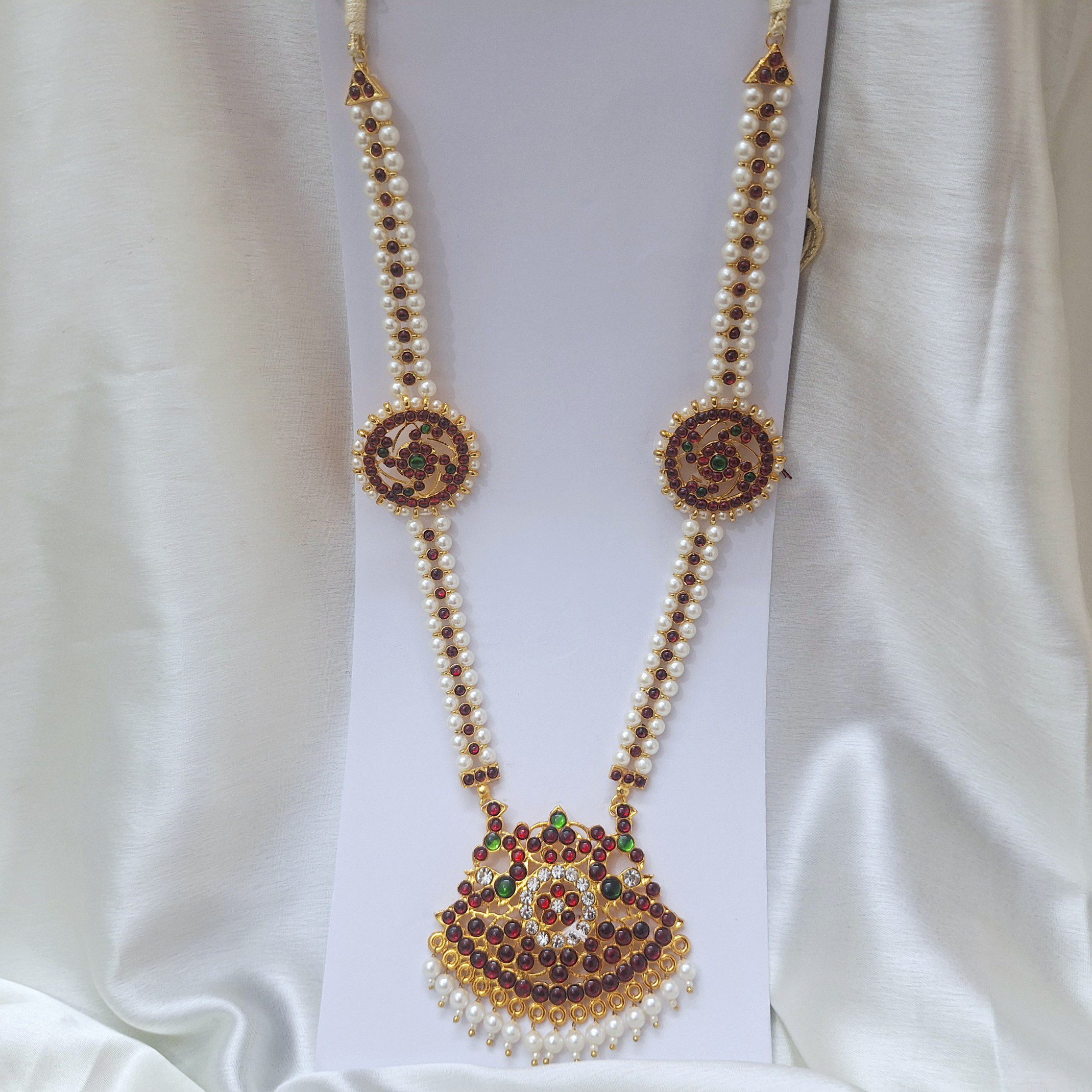 Bharatanatyam Kuchipudi Classical Dance Long Haram Haar Haram Kemp Set