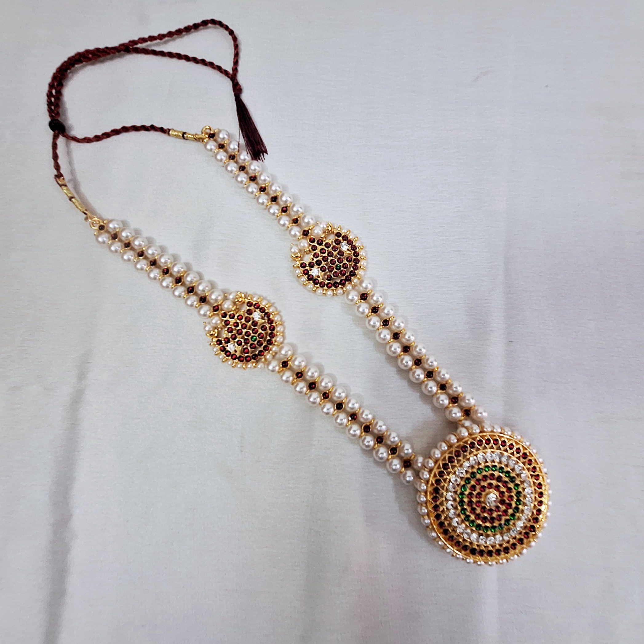 Bharatanatyam Kuchipudi Classical Dance Long Haram Haar Haram Kemp Set