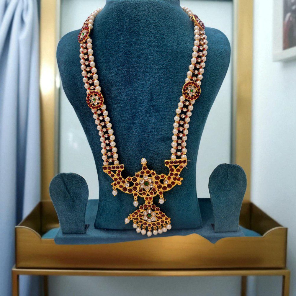 Bharatanatyam Kuchipudi Classical Dance Long Haram Haar Haram Kemp Set