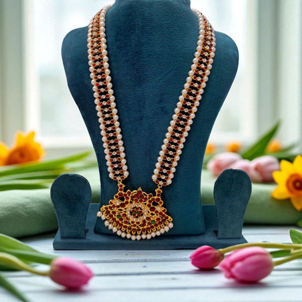 Bharatanatyam Kuchipudi Classical Dance Long Haram Haar Haram Kemp Set