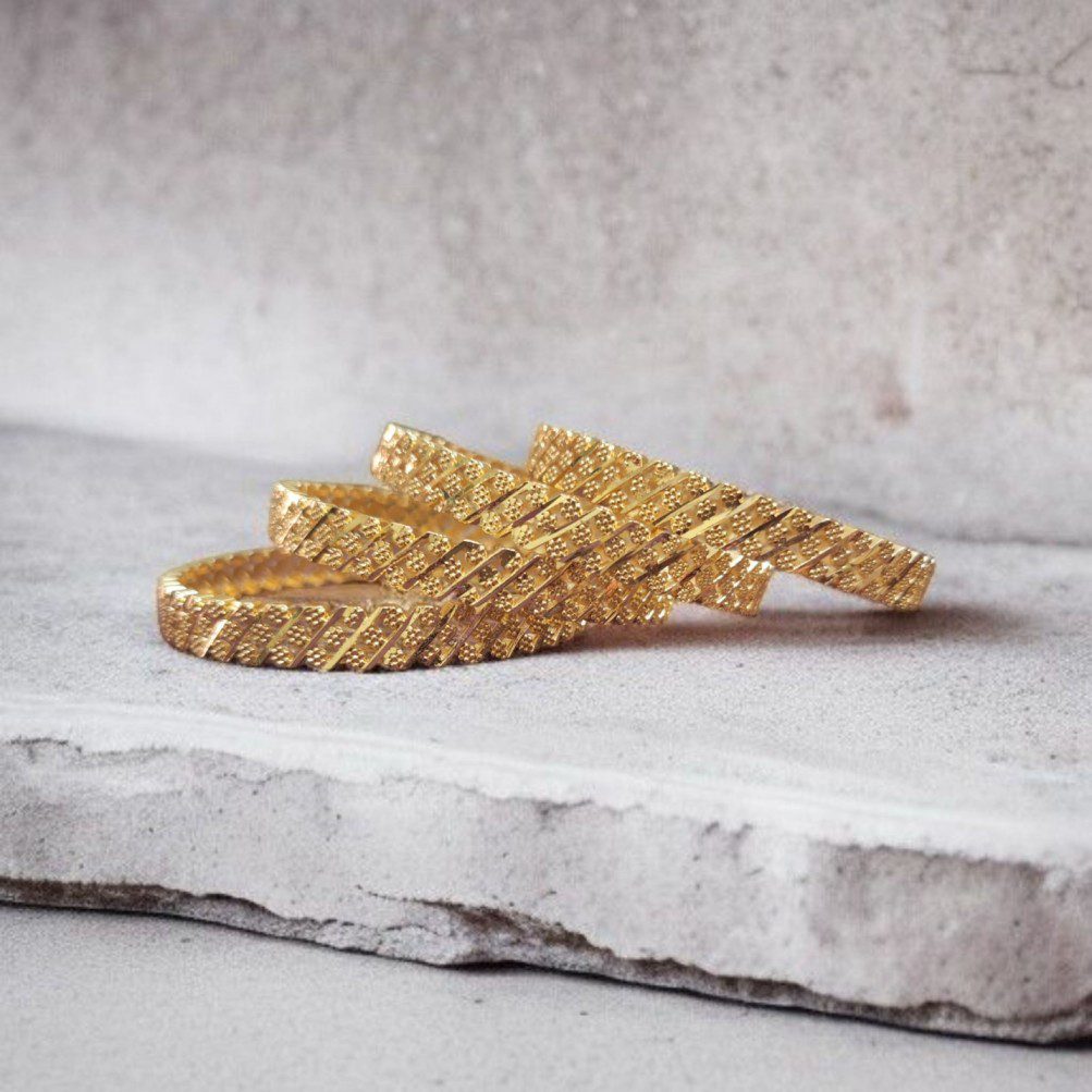 Bridal Gold Plated Wedding Bangles Set