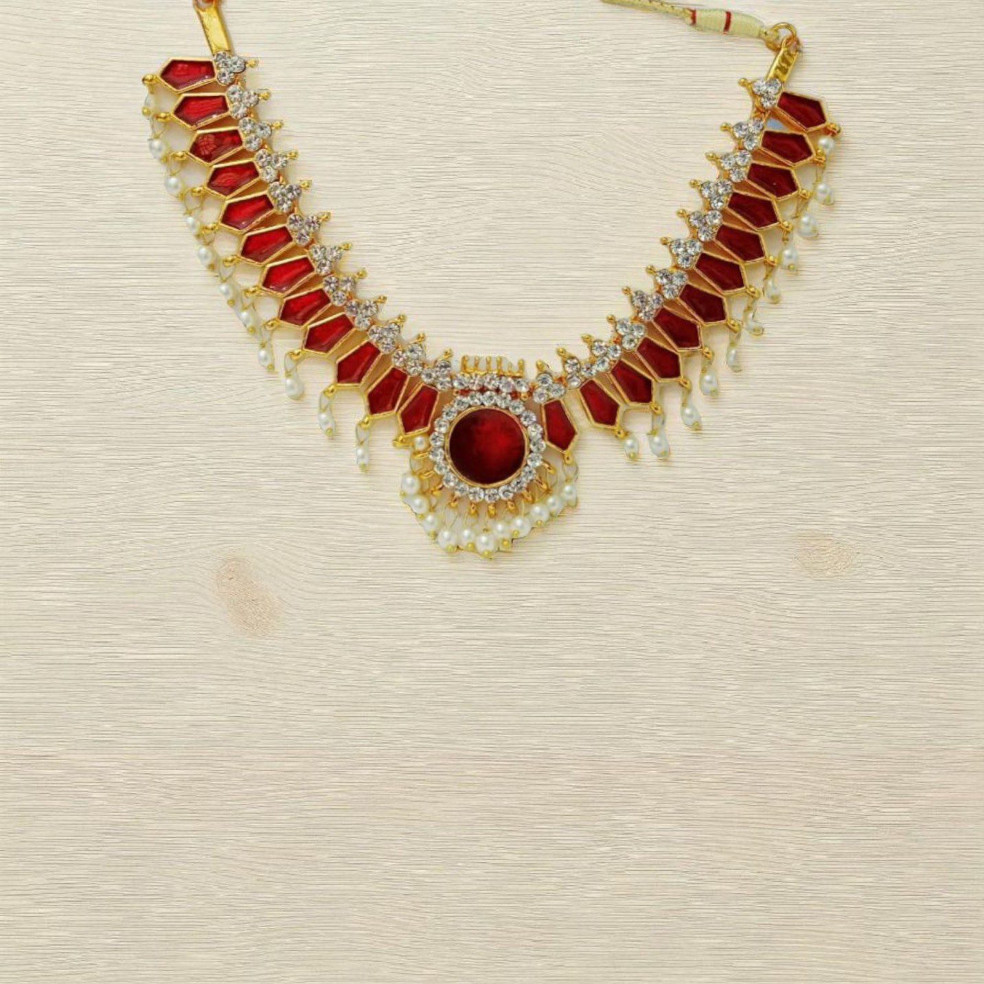 Bharatanatyam Kuchipudi Short Classical Necklace Jewellery Set - Image 2