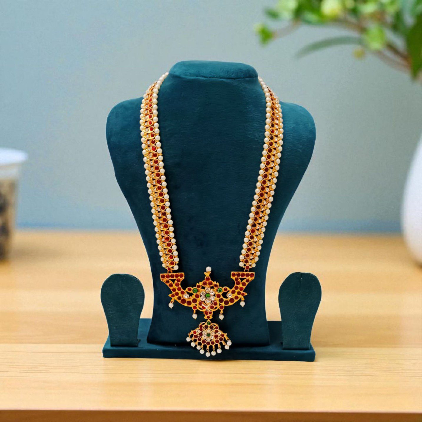 Bharatanatyam Kuchipudi Classical Dance Long Haram Haar Haram Kemp Set