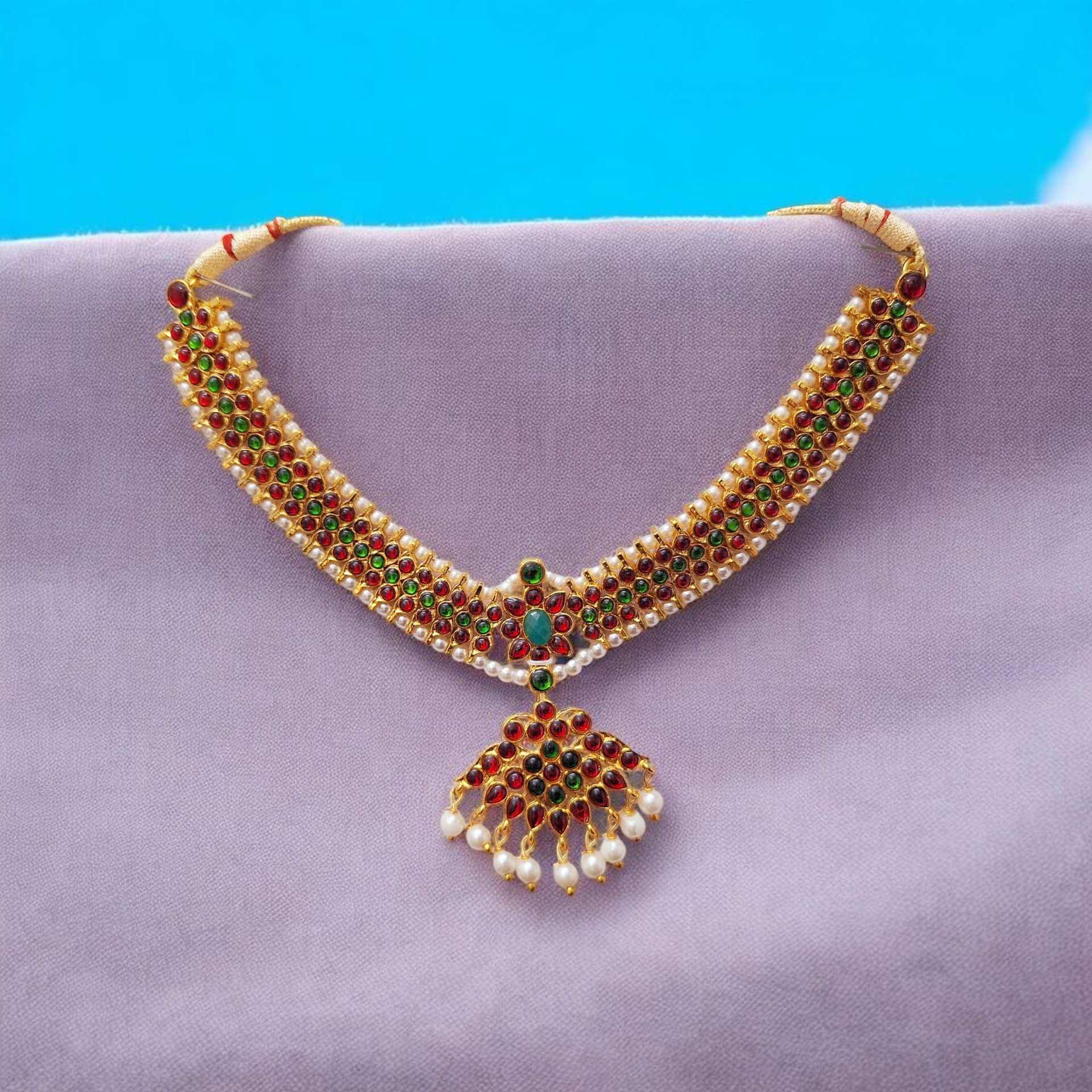 Bharatanatyam Kuchipudi Short Classical Necklace Jewellery Set