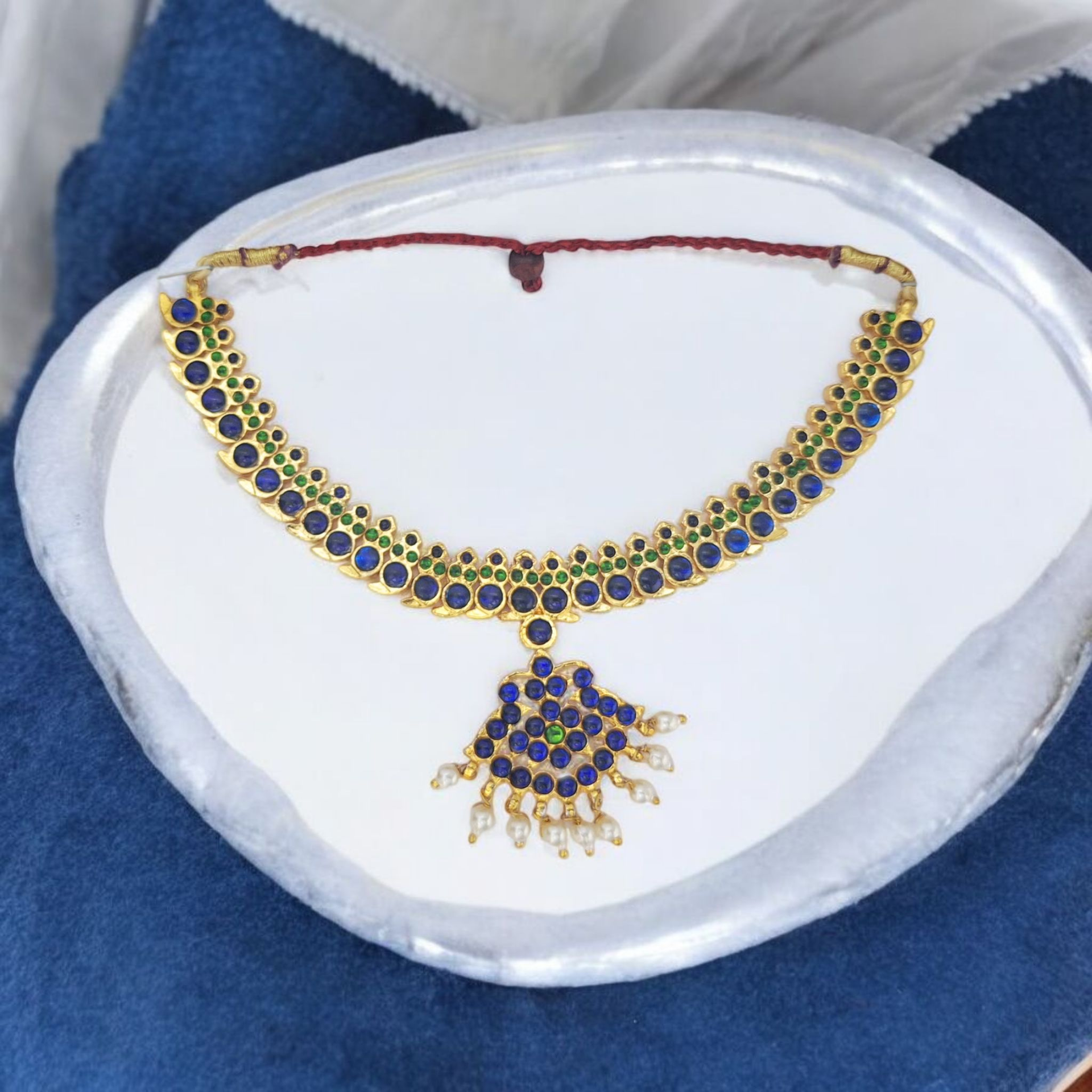 Bharatanatyam Kuchipudi Short Classical Necklace Jewellery Set
