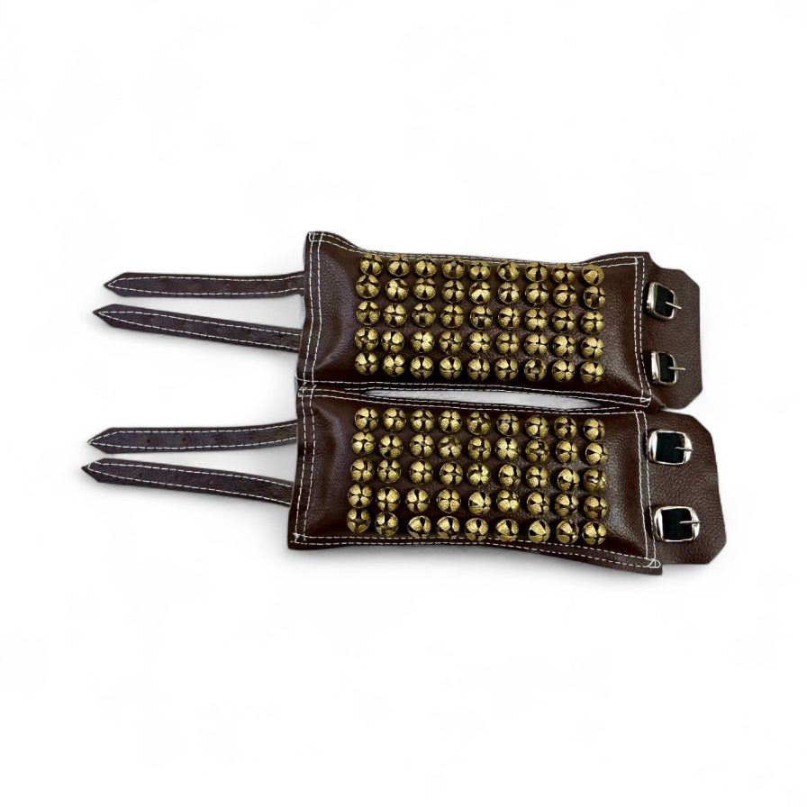 Bharatanatyam Kuchipudi Ghungroo Salangai Gejje Brown Leather 5 Line