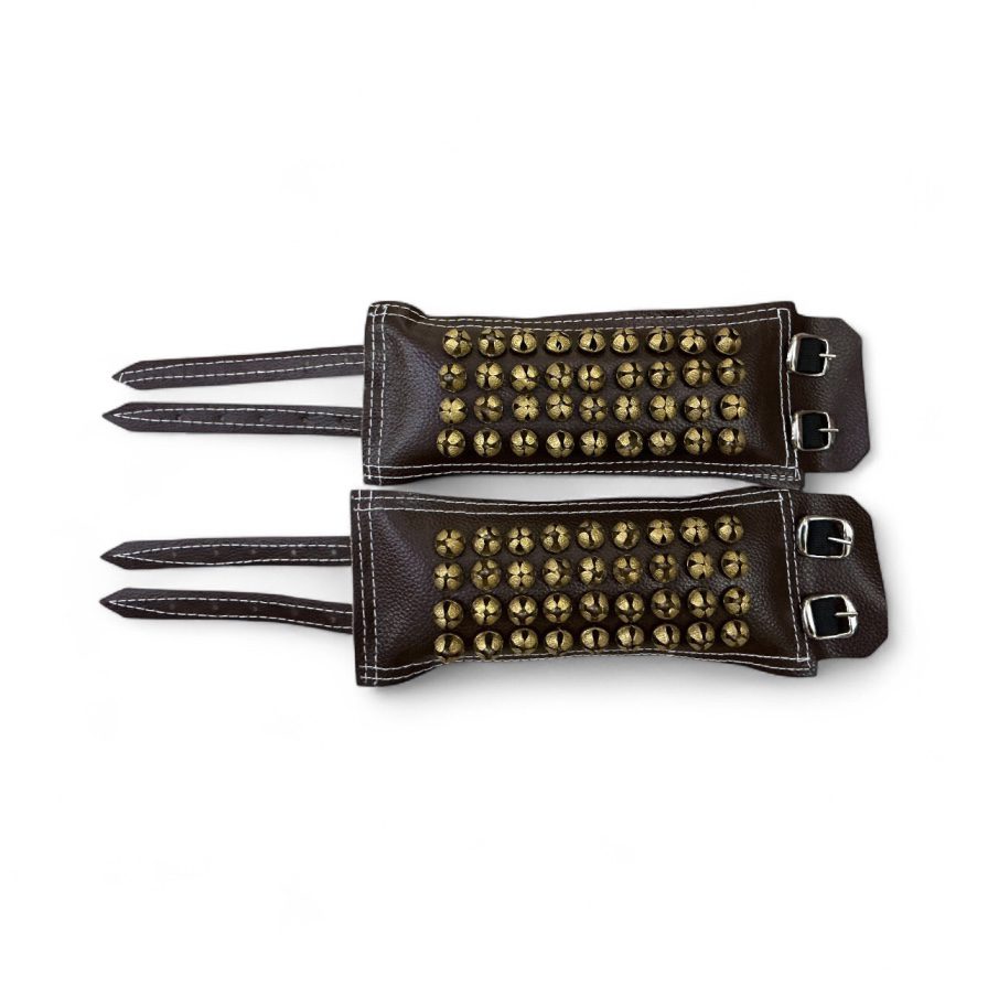 Bharatanatyam Kuchipudi Ghungroo Salangai Gejje Brown Leather 4 Line