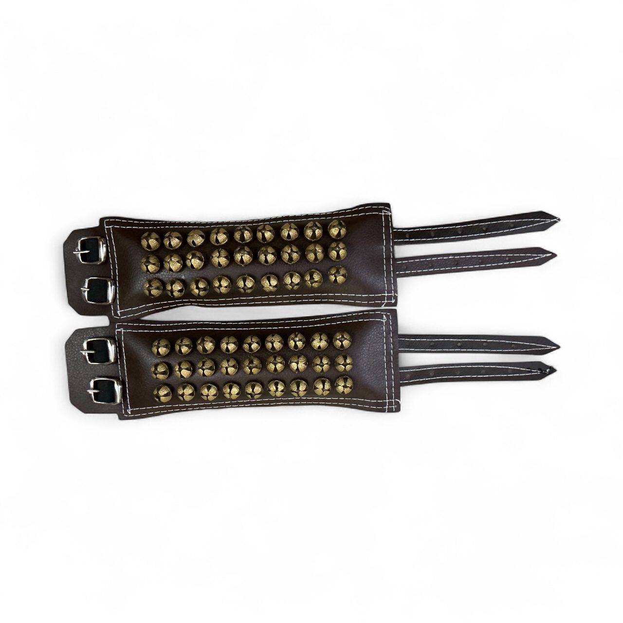 Bharatanatyam Kuchipudi Ghungroo Salangai Gejje Brown Leather 3 Line