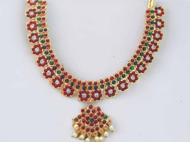 Bharatanatyam Kuchipudi Short Classical Necklace Jewellery Set