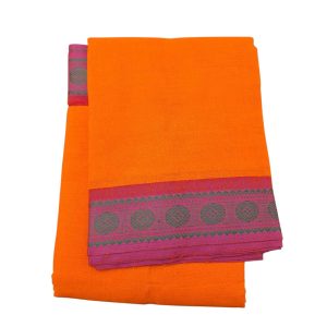 Bharathanatyam Dance Practice Coin Design  Orange Saree Online