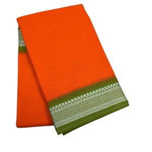 Bharathanatyam Dance Practice Mangalgiri Orange Saree Online