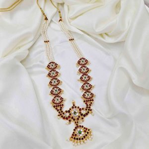 Bharatanatyam Kuchipudi Classical Dance Long Haram Haar Haram Kemp Set