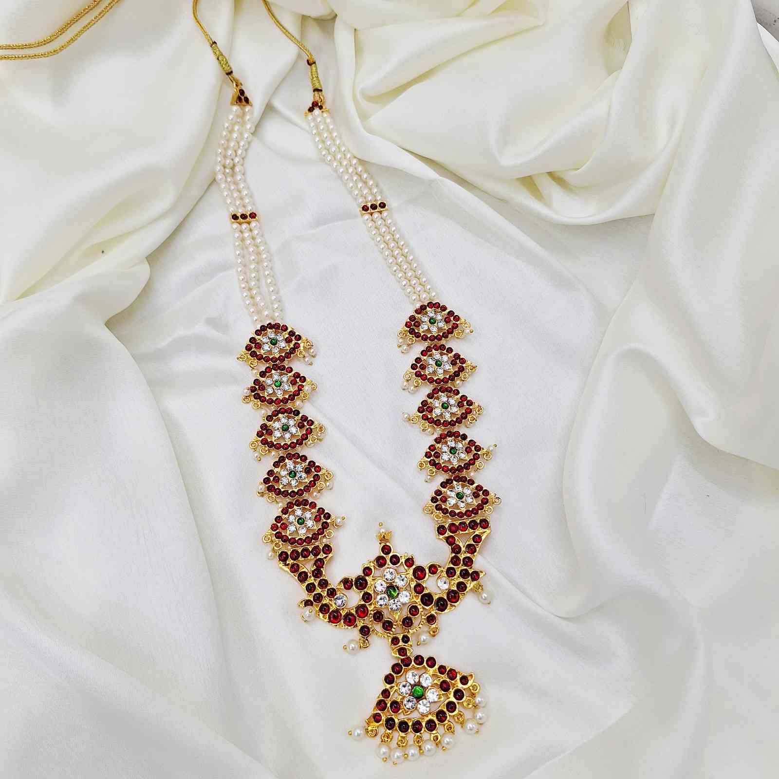 Bharatanatyam Kuchipudi Classical Dance Long Haram Haar Haram Kemp Set