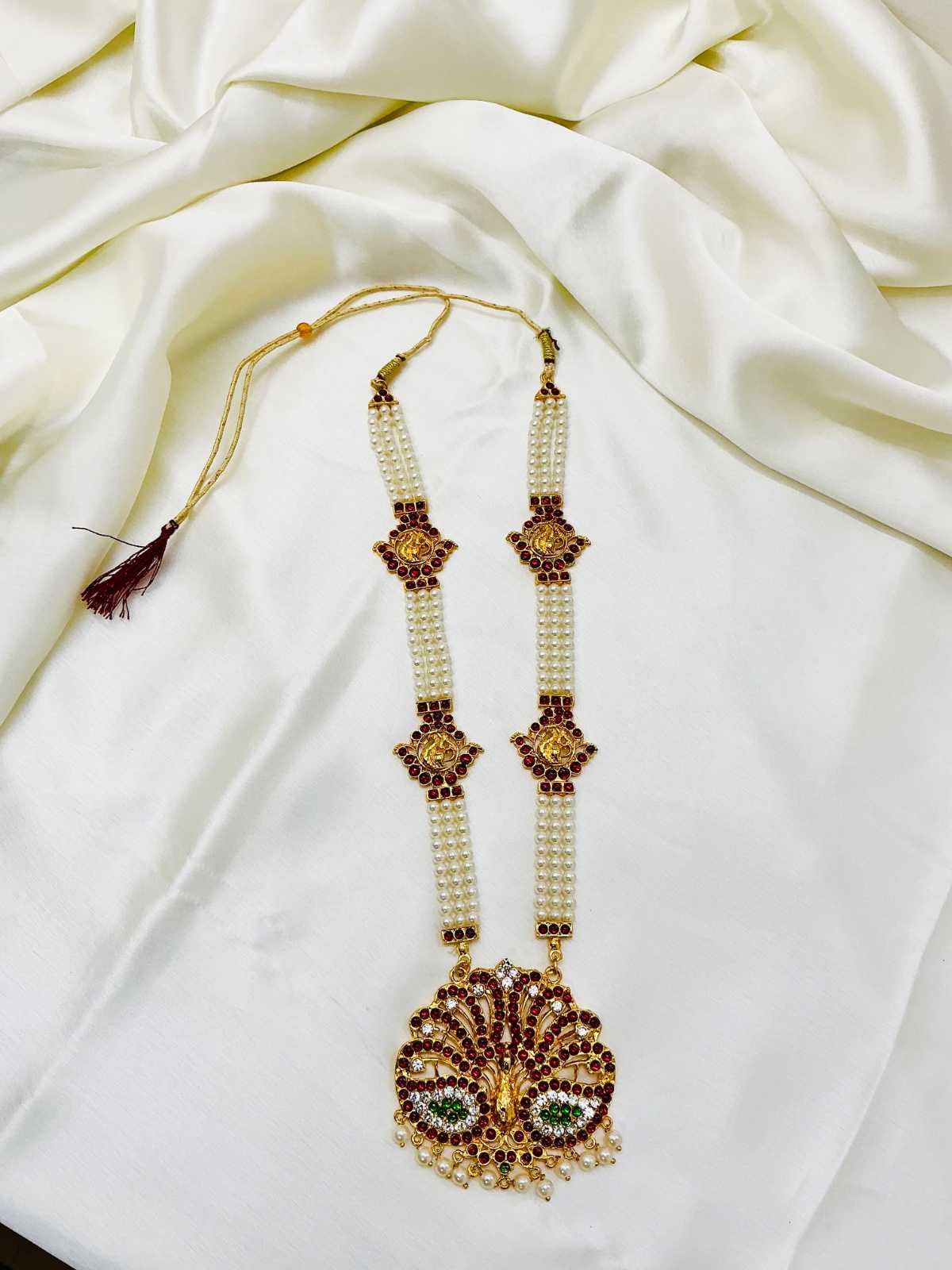 Bharatanatyam Kuchipudi Classical Dance Long Haram Haar Haram Kemp Set