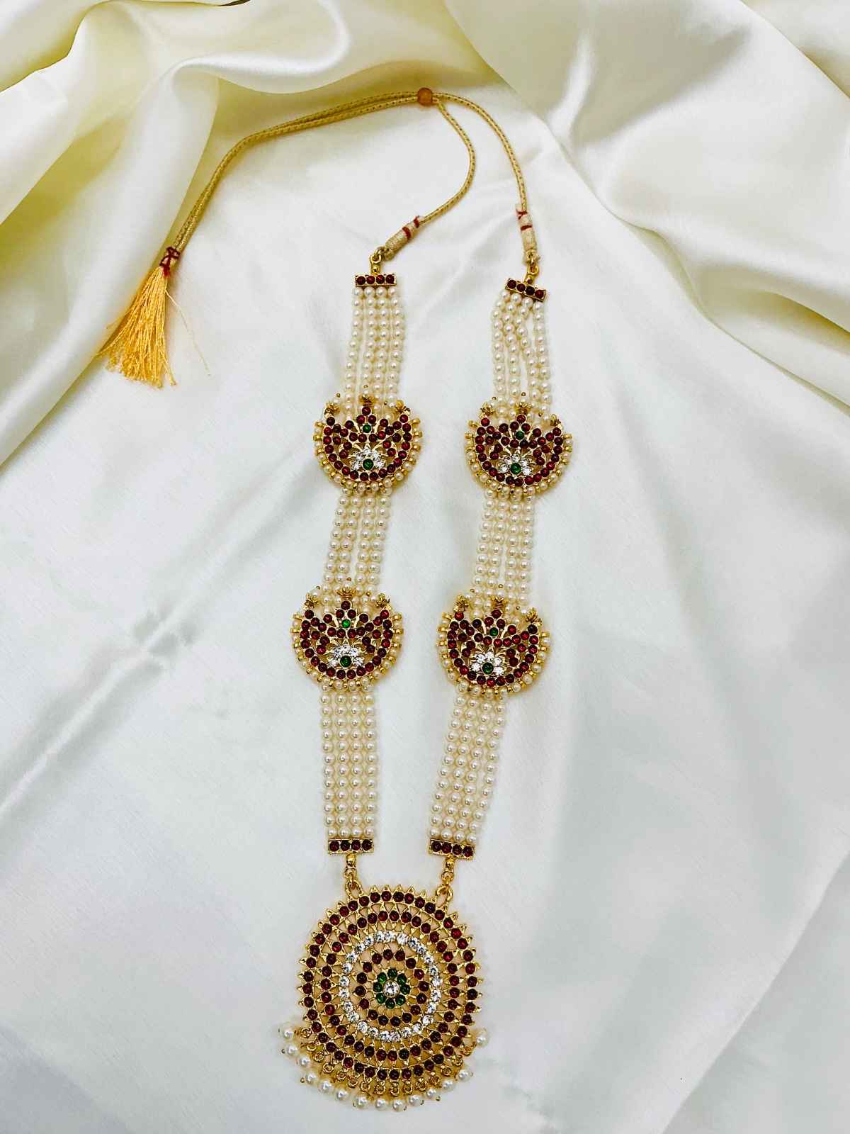 Bharatanatyam Kuchipudi Classical Dance Long Haram Haar Haram Kemp Set