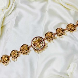 Bharatanatyam Kuchipudi Kemp Gold Plated Natraj HipBelt