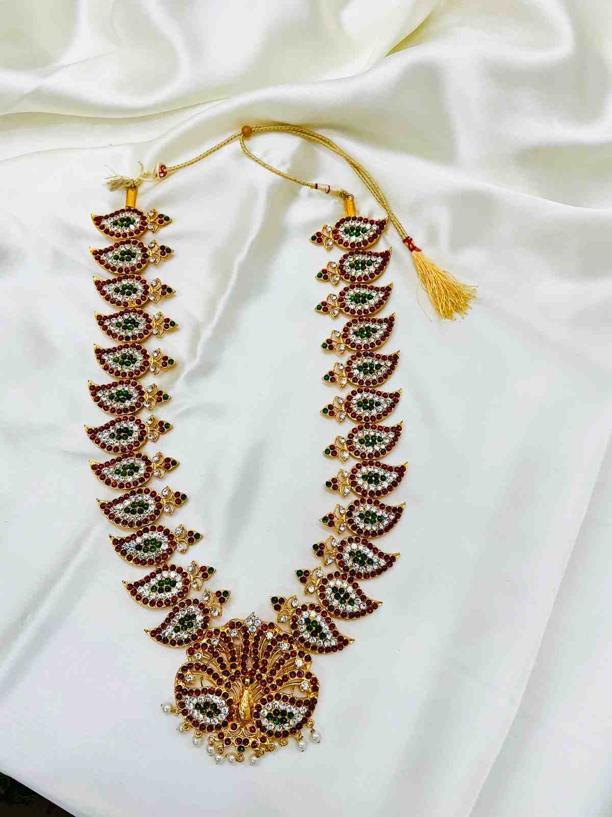 Bharatanatyam Kuchipudi Classical Dance Long Haram Haar Haram Kemp Set