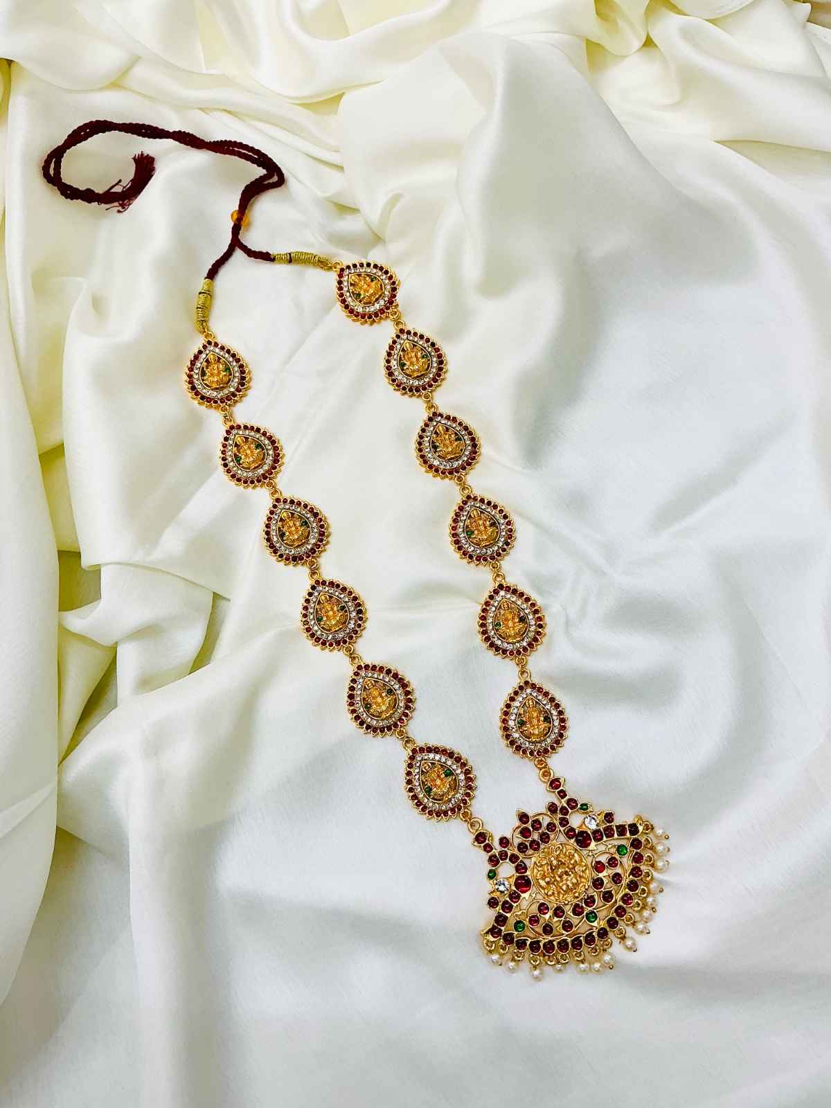 Bharatanatyam Kuchipudi Classical Dance Long Haram Haar Haram Kemp Set