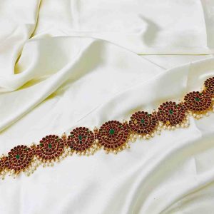 Bharatanatyam Kuchipudi Kemp Gold Plated HipBelt