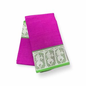 Bharathanatyam Dance Practice violet Doll Border Saree Online