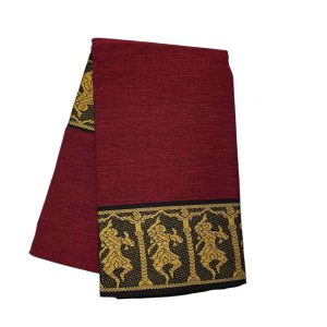 Bharathanatyam Dance Practice Maroon Doll Border Saree Online