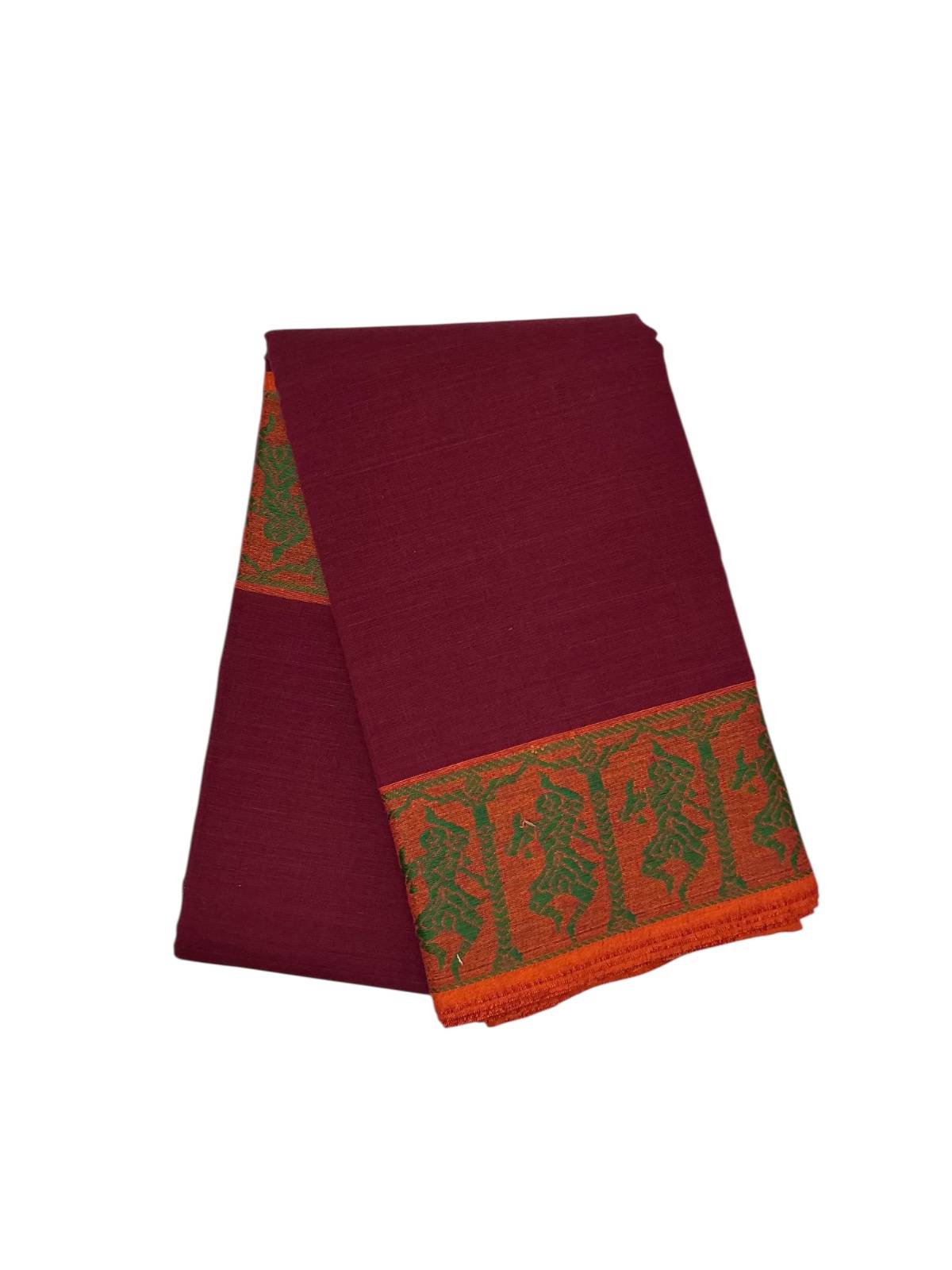Bharathanatyam Dance Practice Maroon Doll Border Saree Online