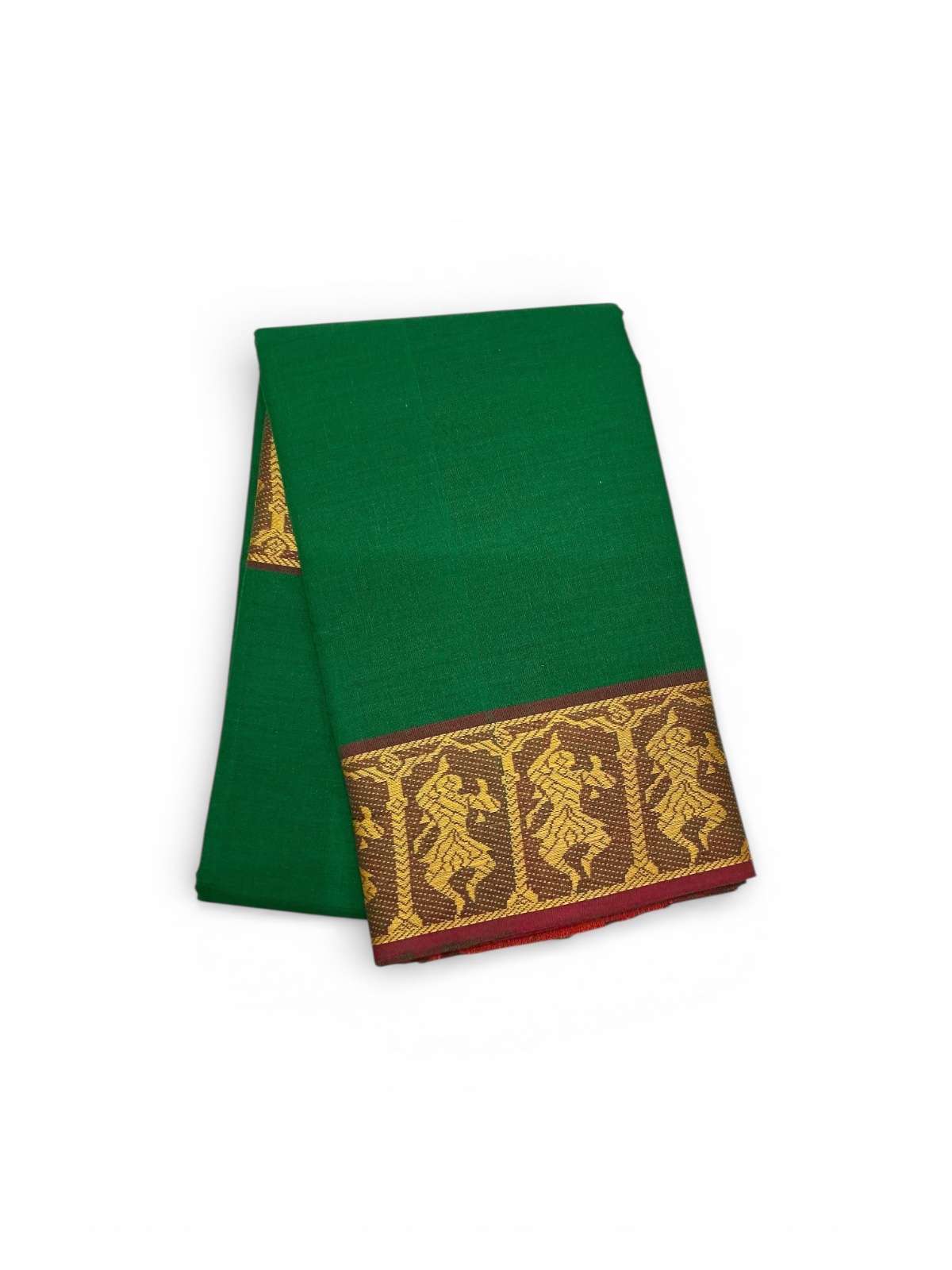 Bharathanatyam Dance Practice leaf green Doll Border Saree Online