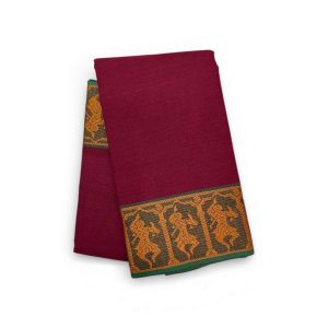 Bharathanatyam Dance Practice Maroon Doll Border Saree Online