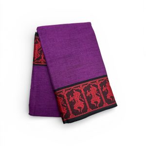 Bharathanatyam Dance Practice Dark violet Doll Border Saree Online
