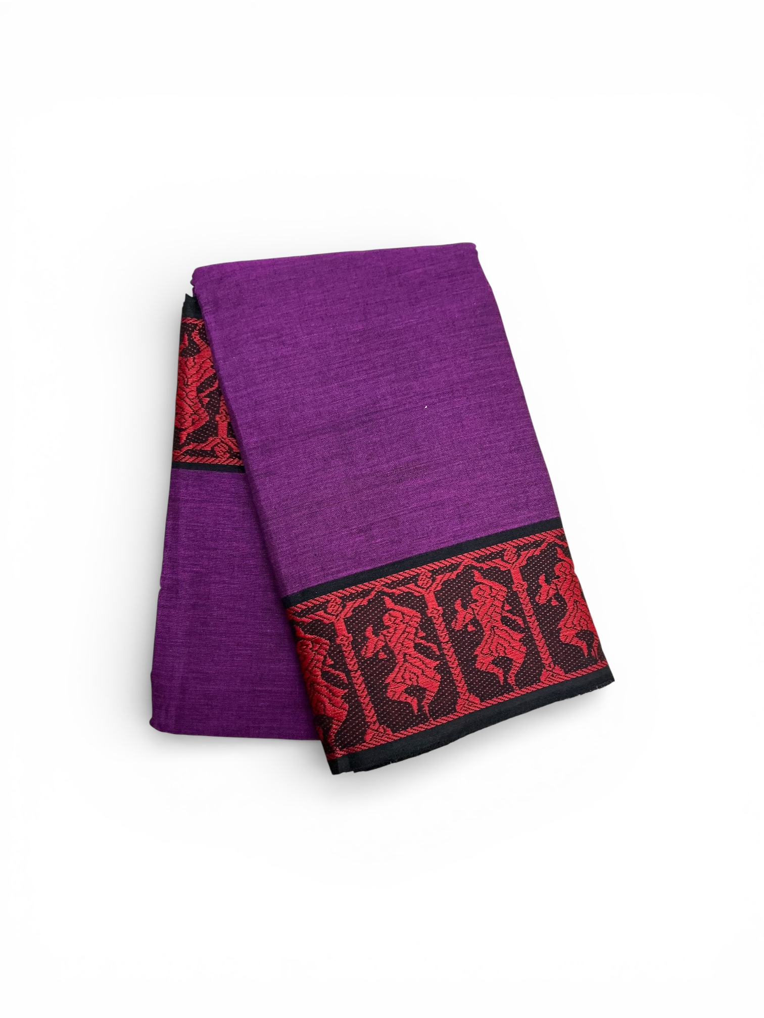 Bharathanatyam Dance Practice Dark violet Doll Border Saree Online