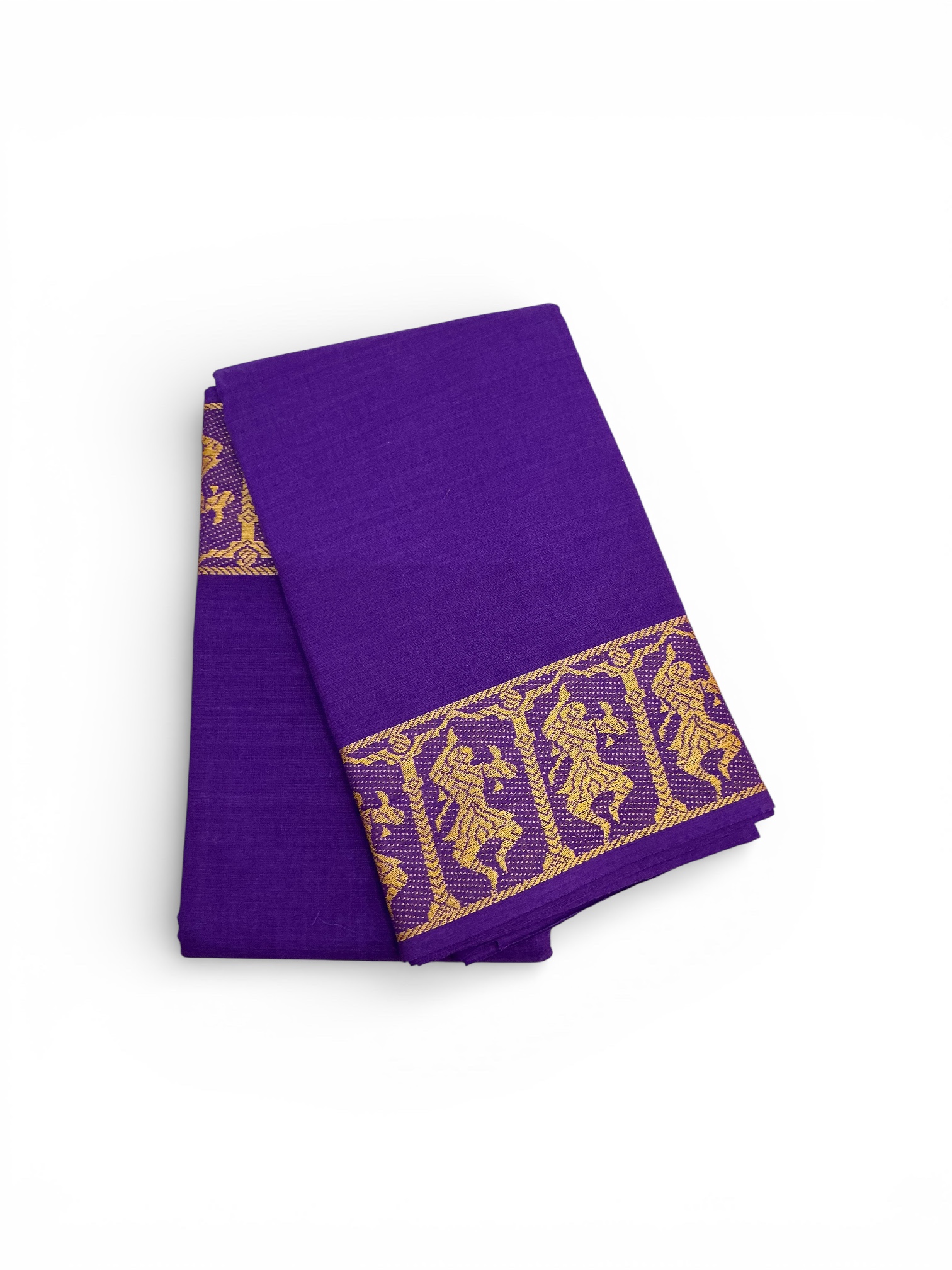 Bharathanatyam Dance Practice Dark violet Doll Border Saree Online