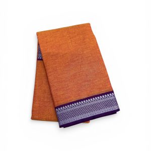 Bharathanatyam Dance Practice Mangalgiri Orange Saree Online