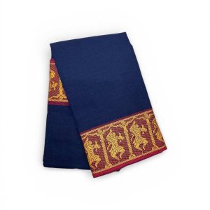 Bharathanatyam Dance Practice Royal blue Doll Border Saree Online