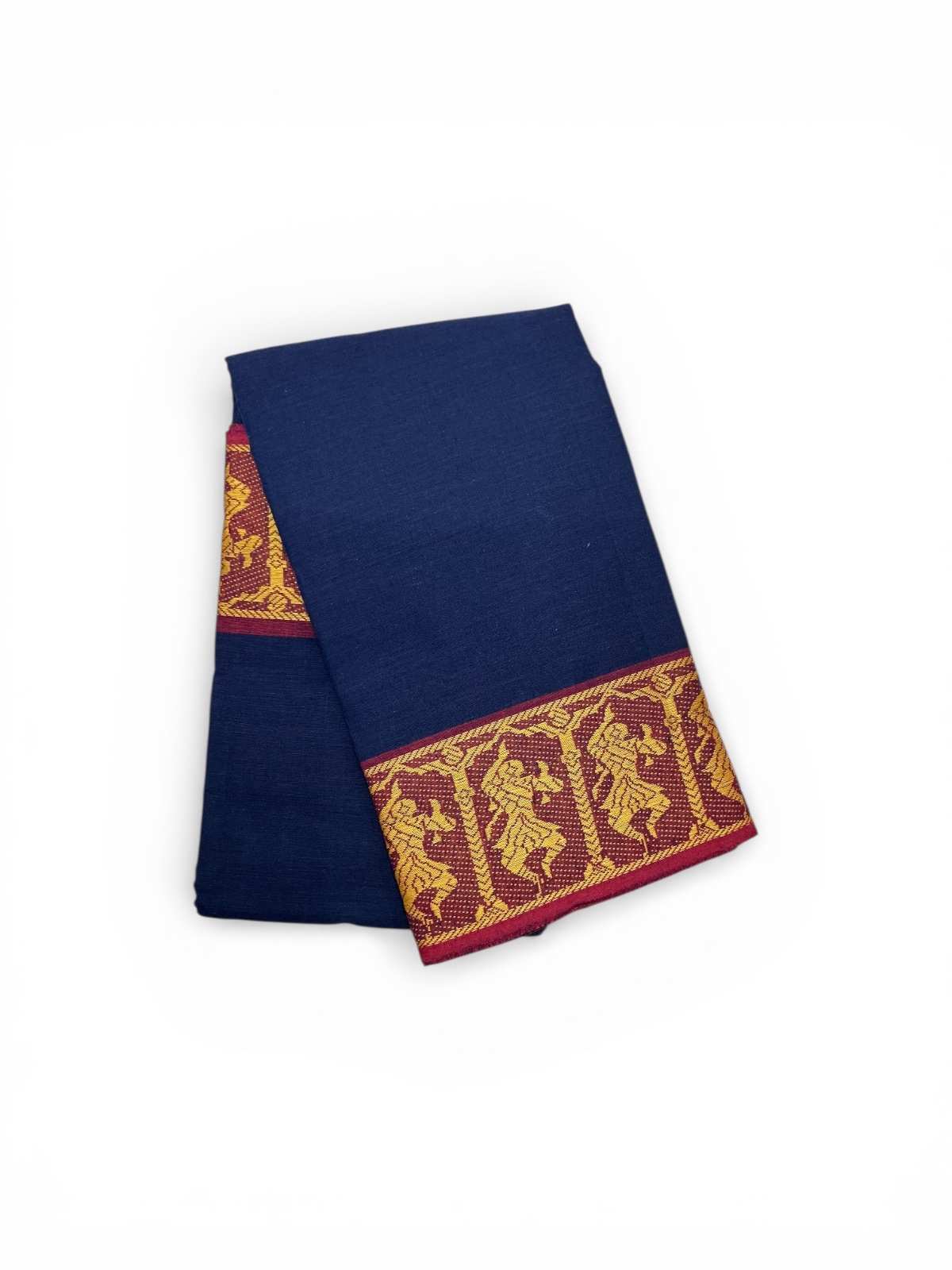 Bharathanatyam Dance Practice Royal blue Doll Border Saree Online