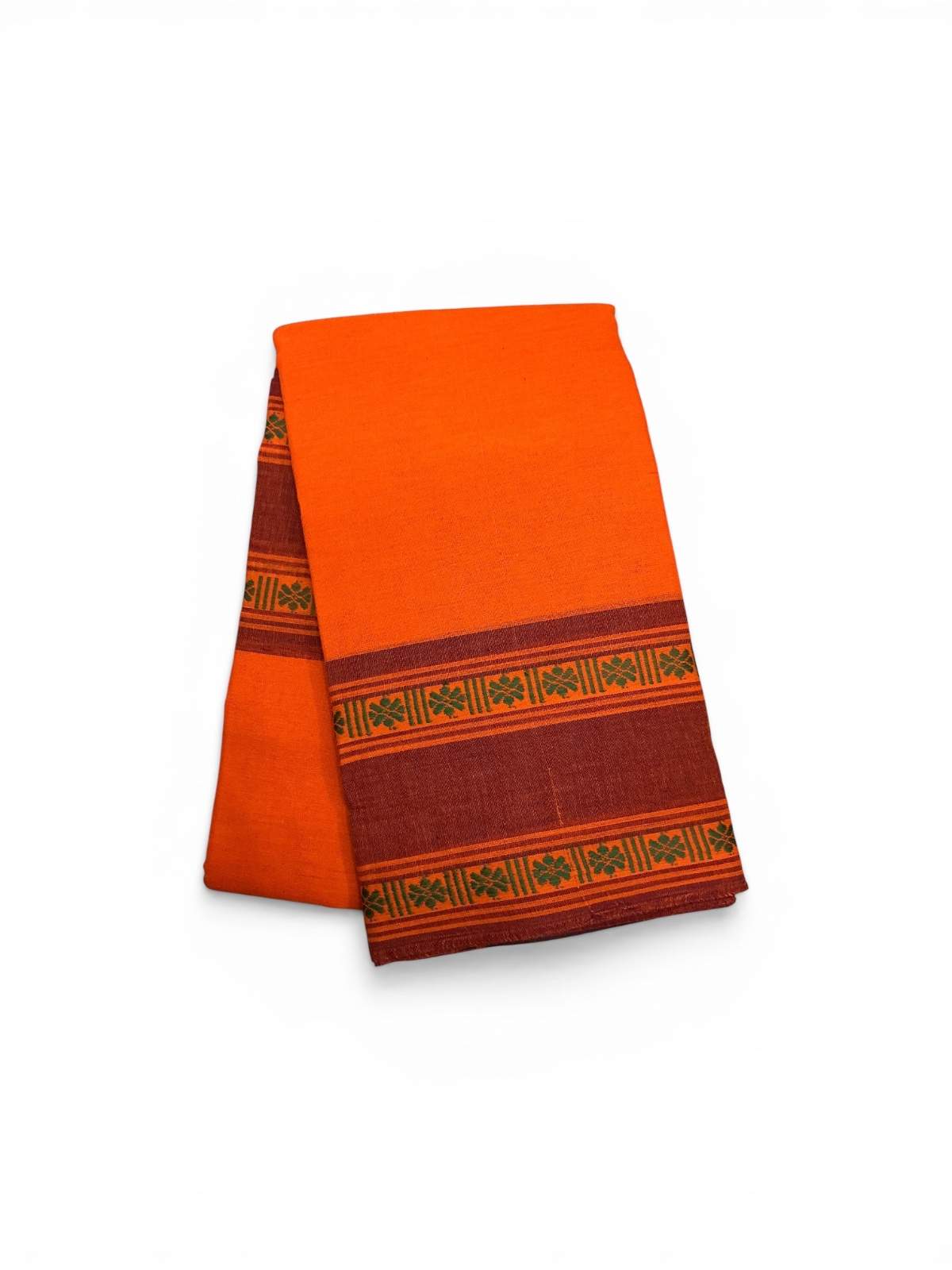 Bharathanatyam Dance Practice orange Doll Border Saree Online