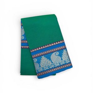 Bharathanatyam Dance Practice parrot green  Doll Border Saree Online