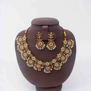 Bharatanatyam Kuchipudi Short Classical Necklace Earrings Jewellery Set