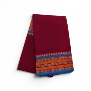 Bharathanatyam Dance Practice Maroon Doll Border Saree Online