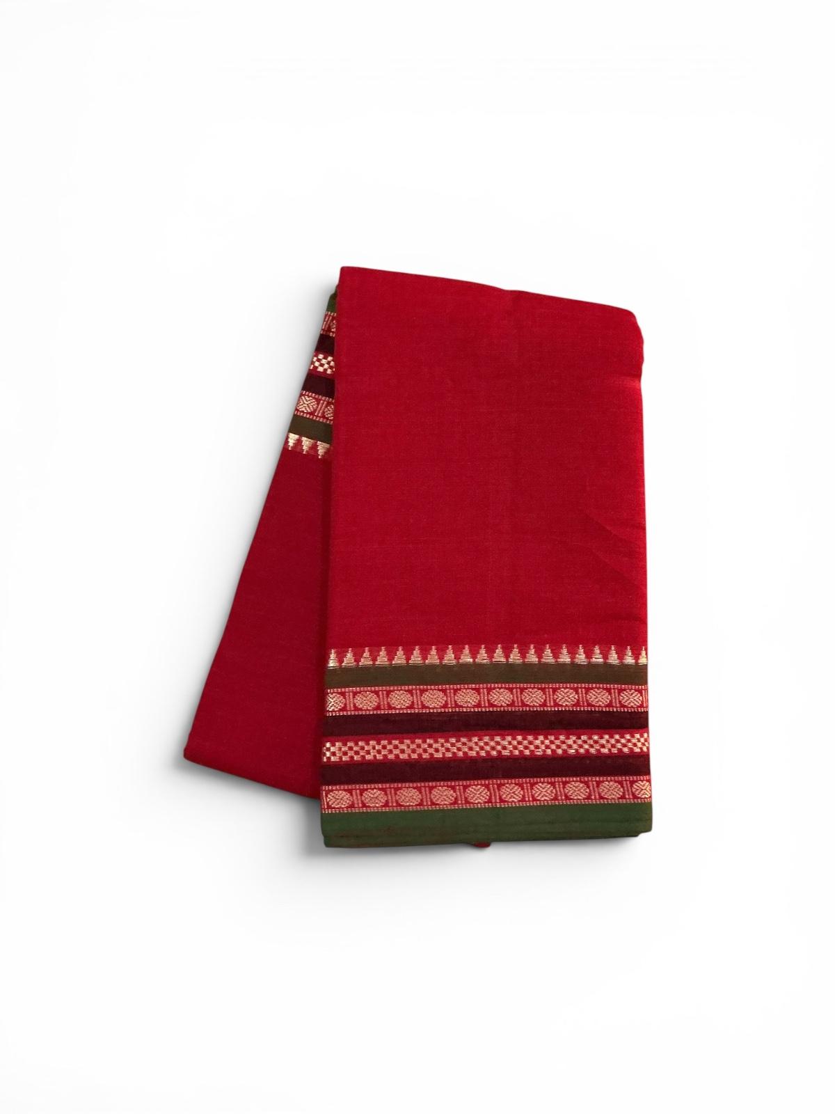 Bharathanatyam Dance Practice Red Doll Border Saree Online