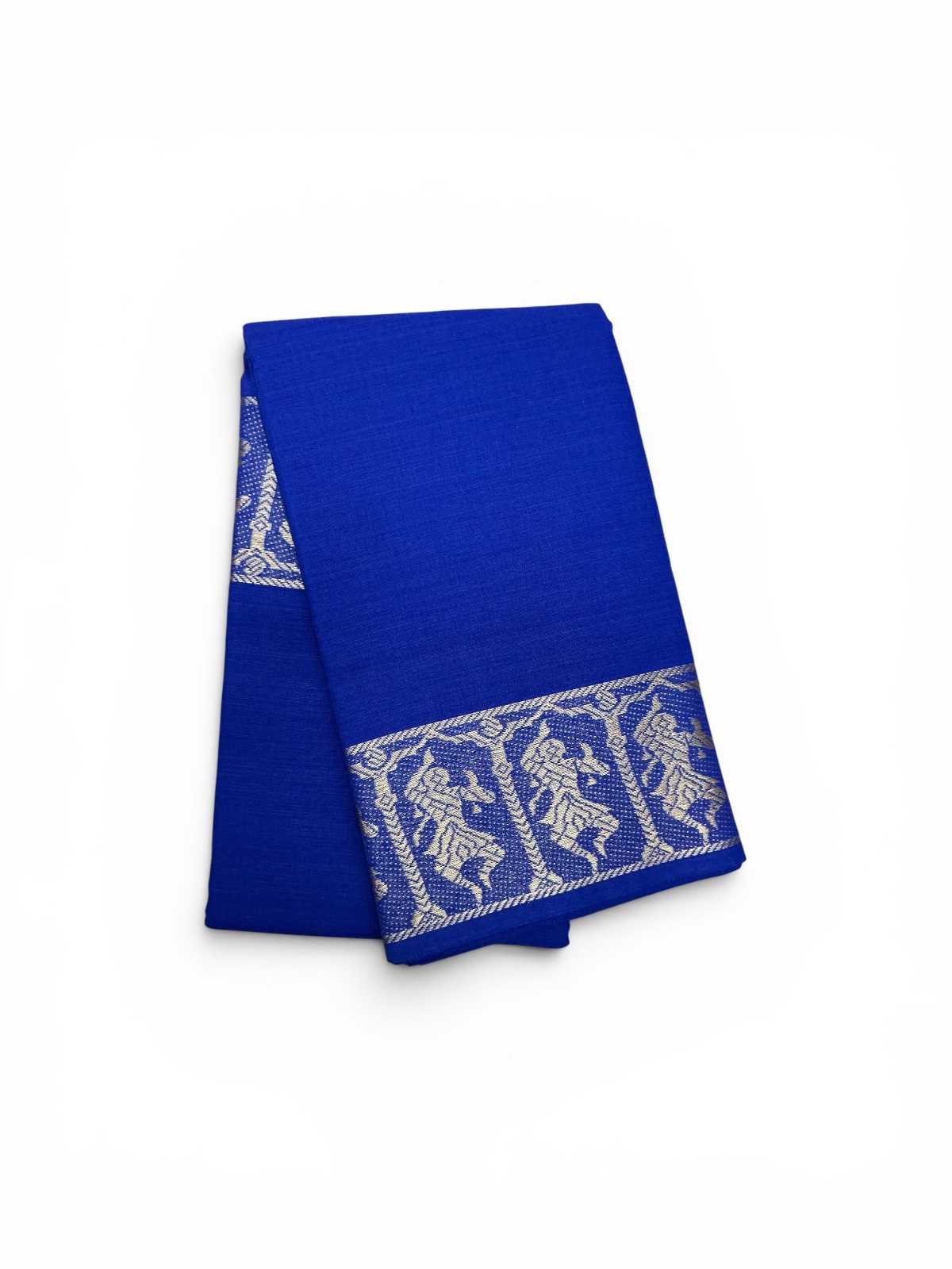 Bharathanatyam Dance Practice Blue Doll Border Saree Online